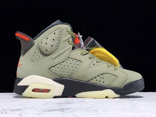Official Maikesneakers Jordan Travis Olive CN1084-200 Air Medium 6 Scott x 0810